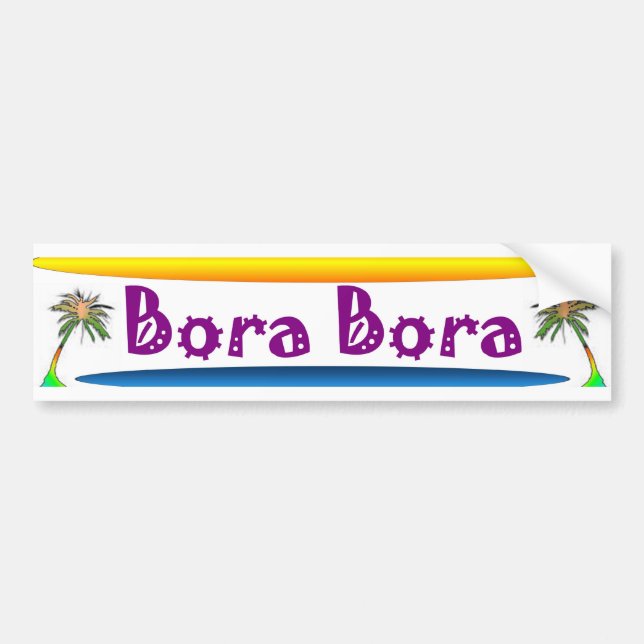 Bora Bora Autoaufkleber (Vorne)