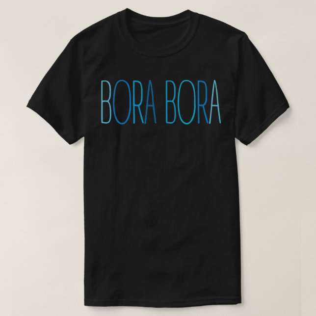 Bora Bora Blue Lettering T-Shirt (Design vorne)