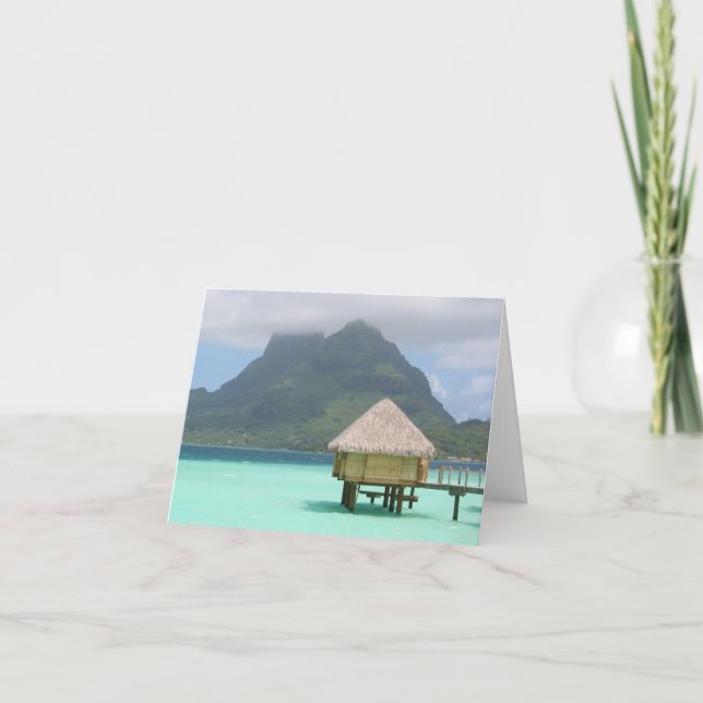 Bora Bora Bungalow Note Card Karte (Vorderseite)