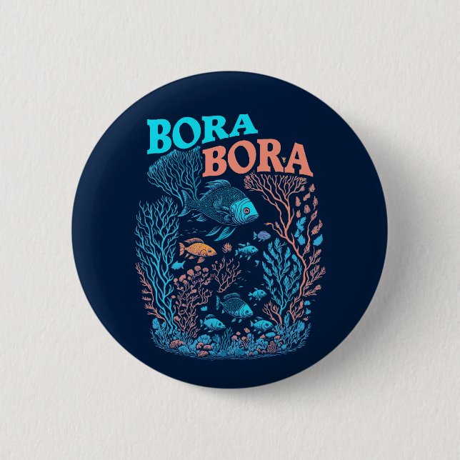 Bora Bora Coral Reef Button (Vorderseite)