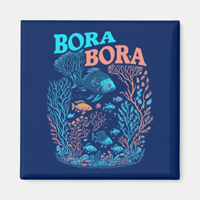 Bora Bora Coral Reef Magnet (Vorne)