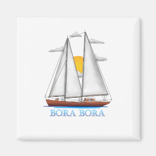 Bora Bora Florida Küstenschiff Magnet