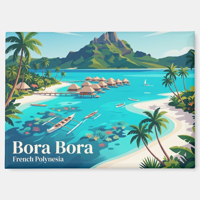 Bora Bora Französisch-Polynesien Magnet (Vorderseite)