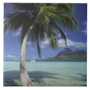 Bora Bora, Französisch-Polynesien Mt. Otemanu gese Fliese