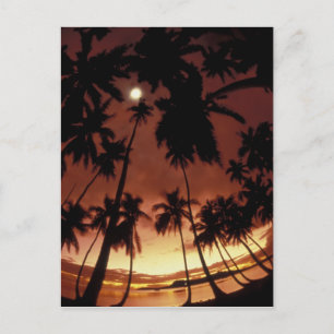Bora Bora, Französisch-Polynesien Sonnenuntergang Postkarte