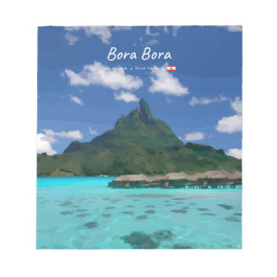 Bora Bora, Französisch-Polynesien - Strandresort Notizblock