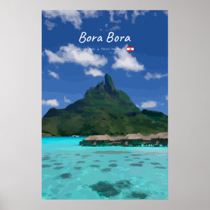 Bora Bora, Französisch-Polynesien - Strandresort Poster