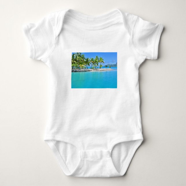 Bora Bora Lagoon Baby Strampler (Vorderseite)