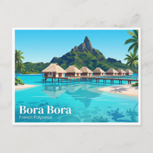 Bora Bora Lagune Vaitape Französisch-Polynesien Postkarte