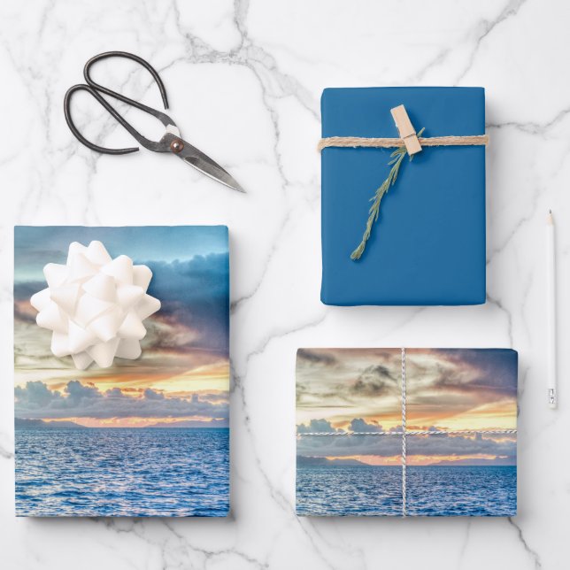 Bora Bora Ocean View Foto Geschenkpapier Set (Vorderseite)