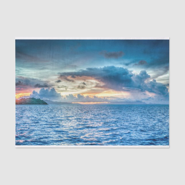 Bora Bora Ocean View Foto Seidenpapier (Vorderseite)
