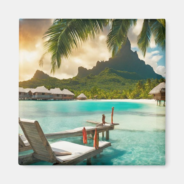 Bora Bora Postcard (Bora Bora d) Magnet (Vorne)