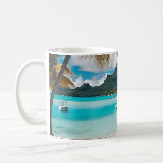 Bora Bora Postkarte (2) Kaffeetasse (Links)