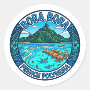 BORA BORA RUNDER AUFKLEBER