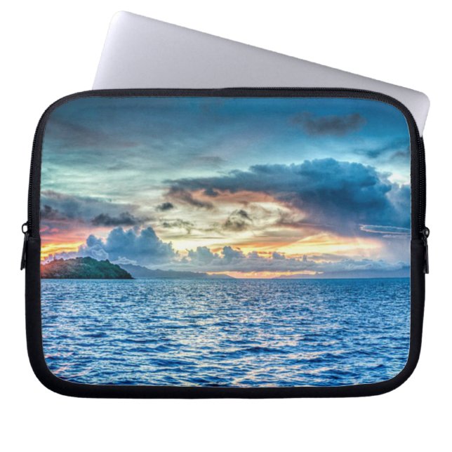 Bora Bora schöner Sonnenuntergang Laptopschutzhülle (Vorderseite)