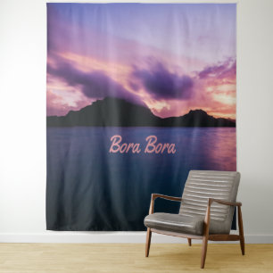 Bora Bora Sonnenuntergang Insel Strand Wandteppich
