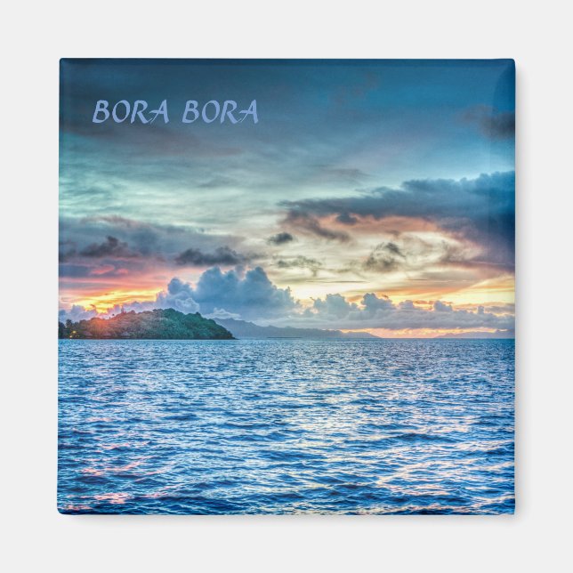 Bora Bora Sunset über den Ozean Magnet (Vorne)