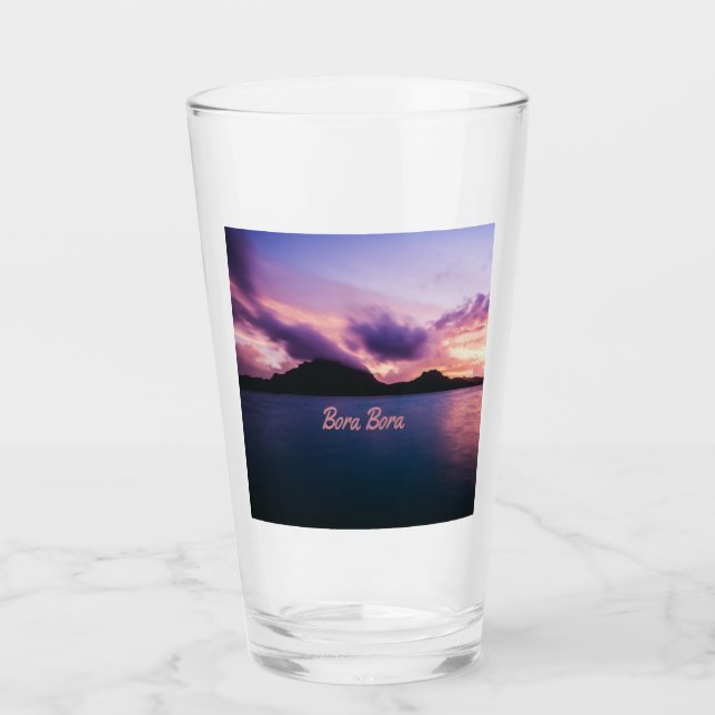 Bora Bora Suset Island Beach Glas (Vorderseite)