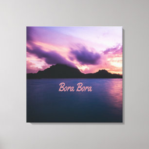 Bora Bora Suset Island Beach Leinwanddruck