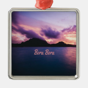 Bora Bora Suset Island Beach Ornament Aus Metall
