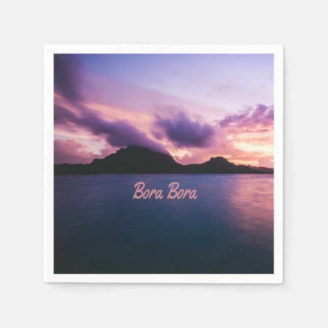 Bora Bora Suset Island Beach Serviette (Vorderseite)