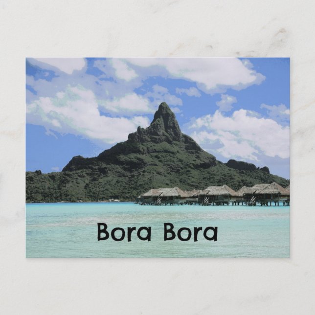 Bora Bora Tahiti Atoll Formation Postkarte (Vorderseite)