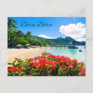 Bora Bora Tahiti Schöner Tropischer Strand  Postkarte