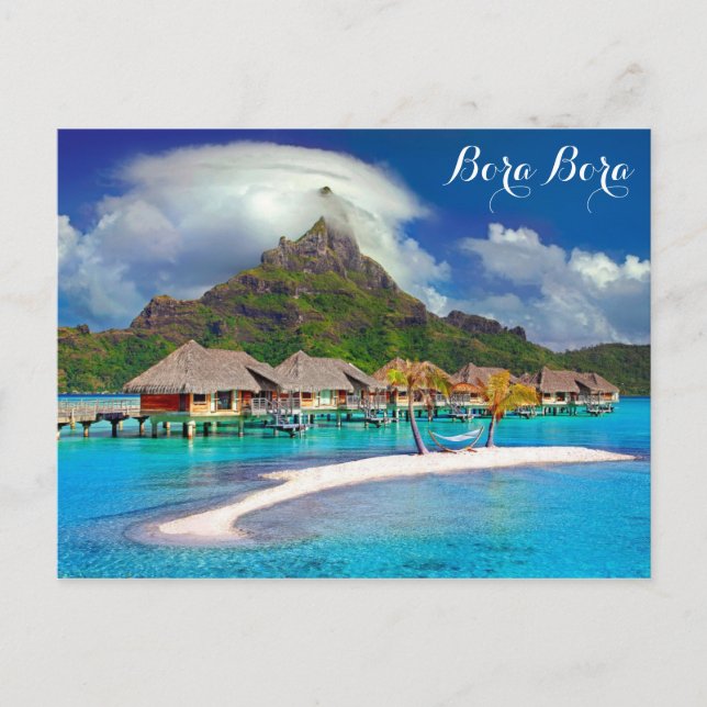 Bora Bora Tropical Island Beach Postkarte (Vorderseite)