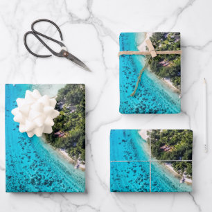Bora Bora - Weg zum Ozean Geschenkpapier Set