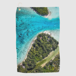 Bora Bora - Weg zum Ozean Golfhandtuch