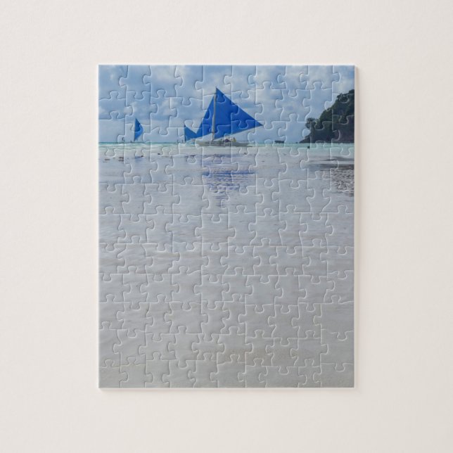 Boracay Beach Paraw Sailing Philippinen (Vertikal)