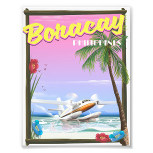 Boracay Philippinen Strand Reiseplakat Fotodruck