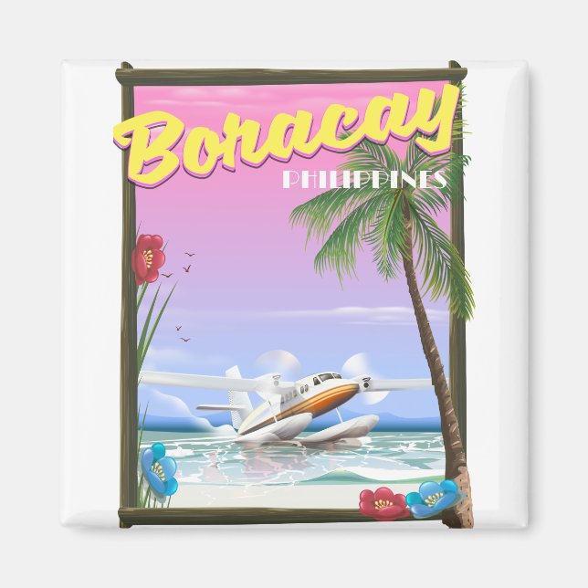 Boracay Philippinen Strand Reiseplakat Magnet (Vorne)