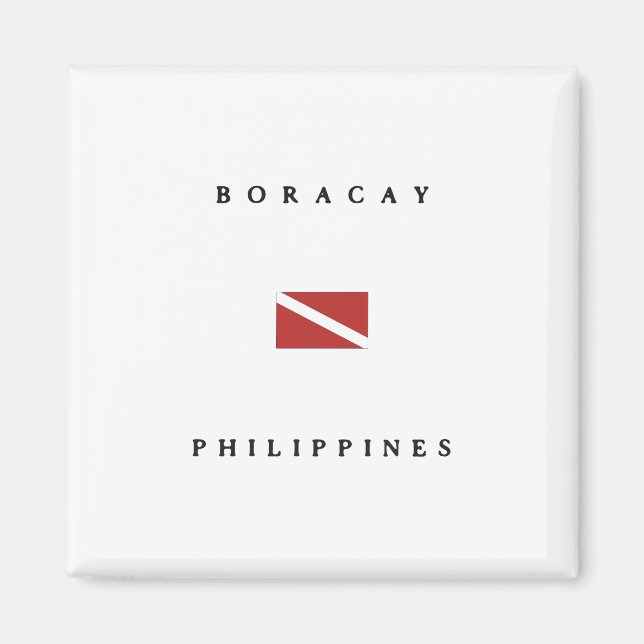 Boracay Philippines Scuba Dive Flag Magnet (Vorne)