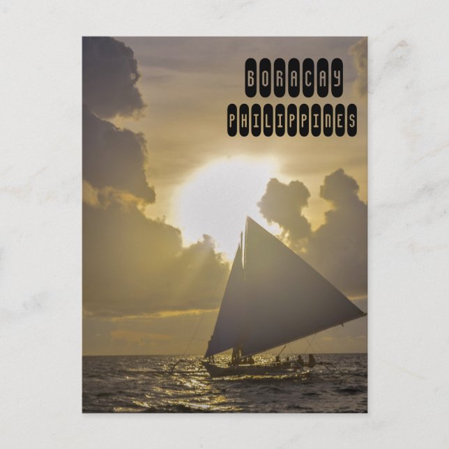 Boracay Sunset Postkarte (Vorderseite)