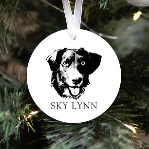 Borador Dog Hand Zeichne Personalisiert Keramik Ornament