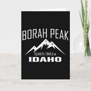 Borah Peak Idaho Klettergipfel Club Outdoor Abente Karte