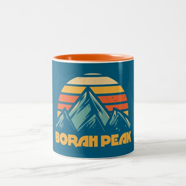 Borah Peak Retro Türkis Zweifarbige Tasse (Mittel)