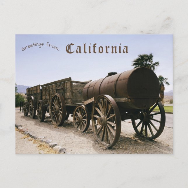 Borax Wagon Death Valley Kalifornien Postkarte (Vorderseite)