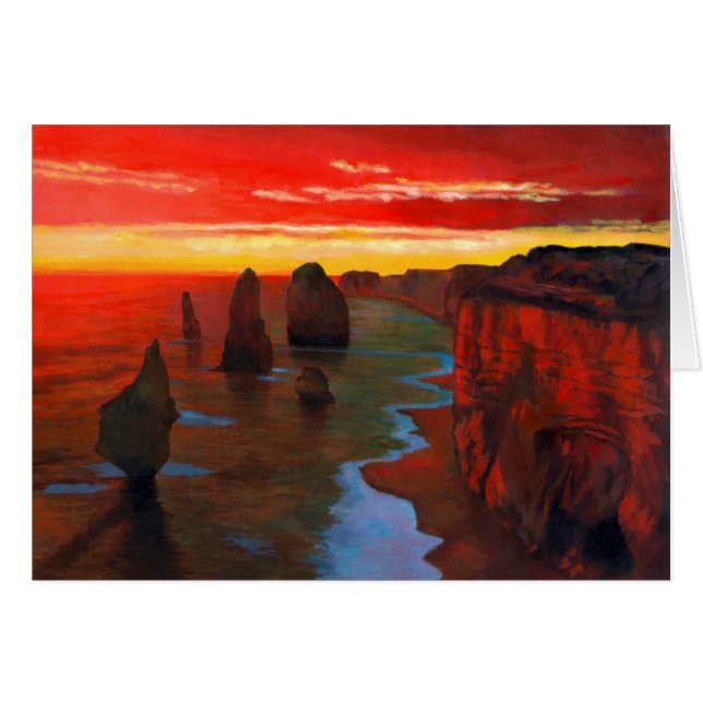 Bord de la mer rocheux au coucher du soleil (Devant horizontal)