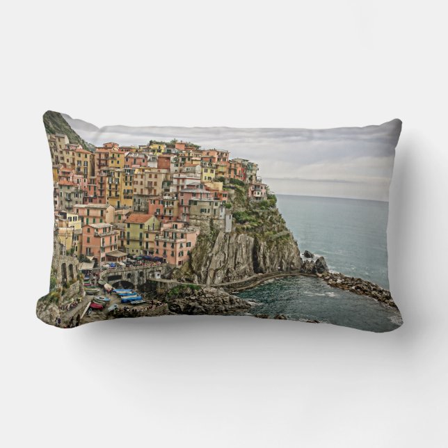 Bord de l'Italie - le Manarola - coussin (Recto)