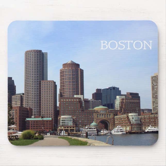 Bord de mer de ville de Boston - tapis de souris (Devant)