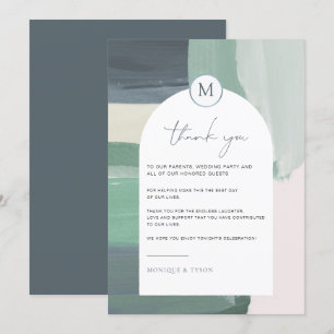 Bord de mer Ocean Glass   Carte de remerciements d