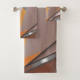 Bord déchiqueté Art ombré ton terreux concentrique