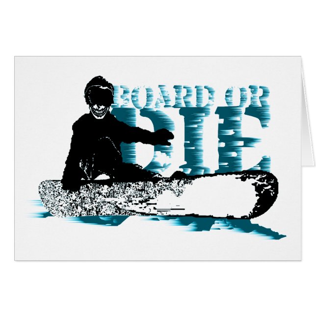 Bord oder die. Skeleboarder. (Vorderseite (Horizontal))