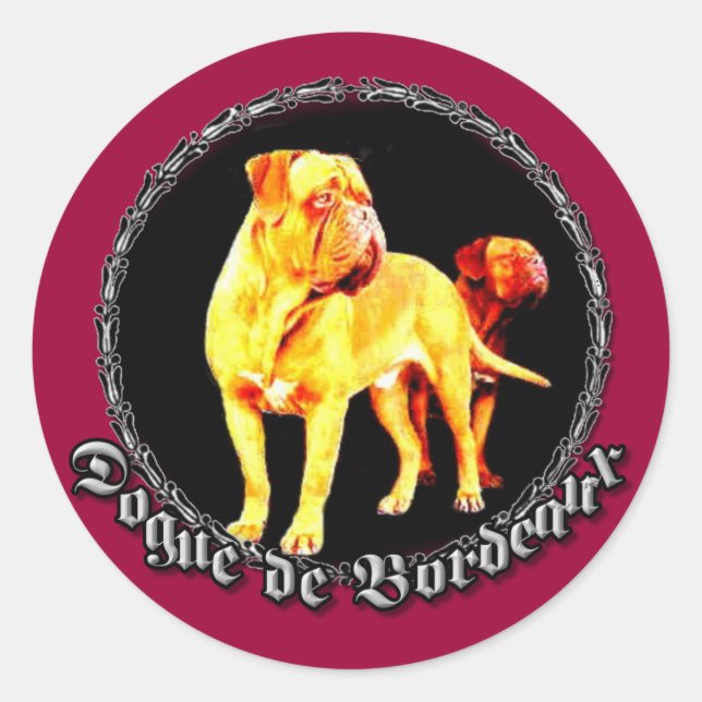 Bordeaux-Aufkleber Runder Aufkleber (Vorderseite)
