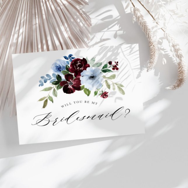 bordeaux bleu poussiéreux serez-vous ma carte de d (Créateur téléchargé)