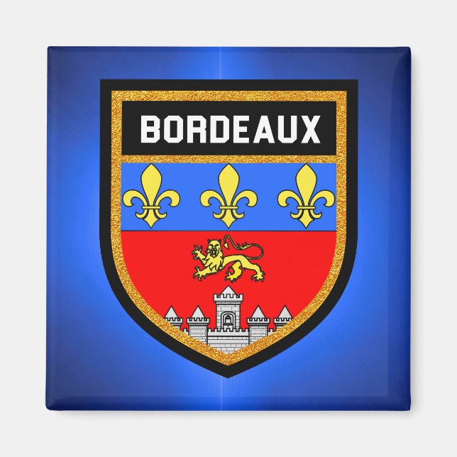 Bordeaux-Flagge Magnet (Vorne)