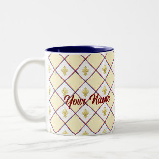 Bordeaux fleur-de-lis cup zweifarbige tasse