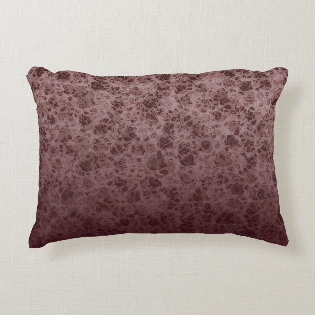 Bordeaux flowers degraded pillow dekokissen (Vorderseite)